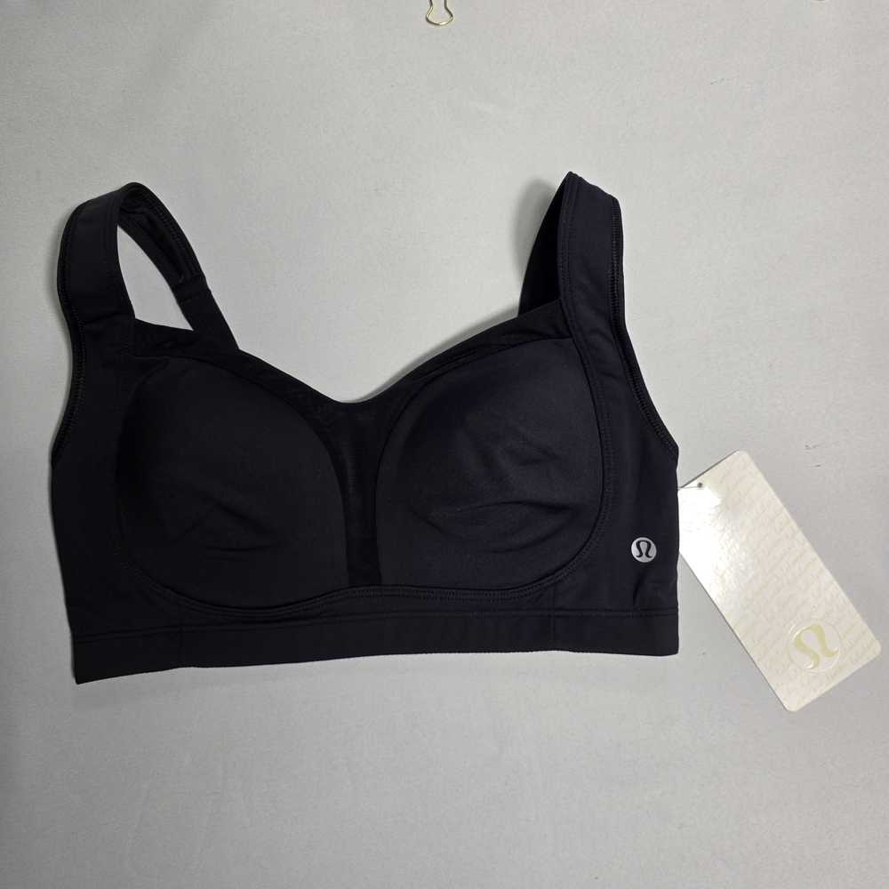 lululemon Ta Ta Tamer II Black Sports Bra Size 32DD NWT